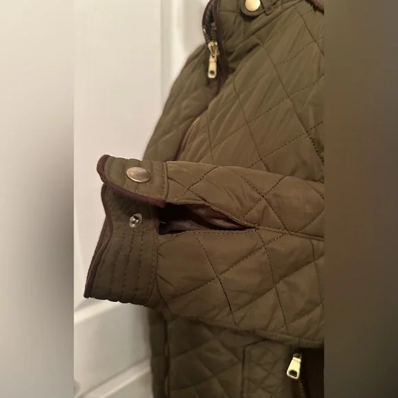 Love Tree Quilted Khaki Puffer Jacket - Picture 9 of 15